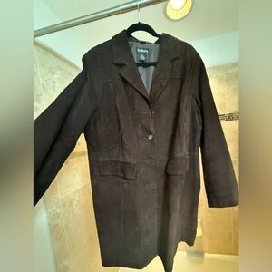 Style and Co size 18W suede chocolate brown jacket